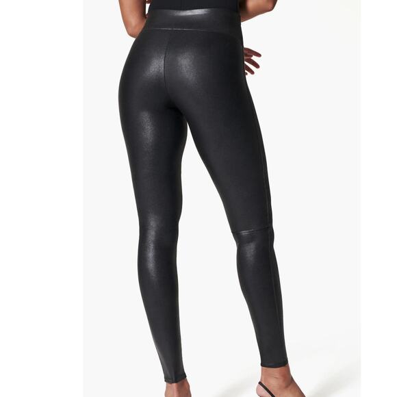 SPANX Faux Leather Leggings Medium - Picture 2 of 5